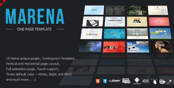 Marena - One Page Vertical / Horizontal Template