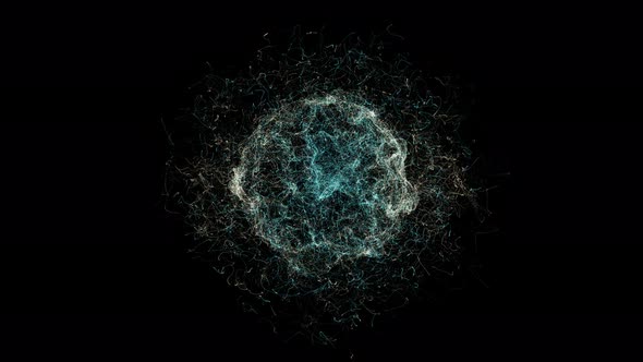 Galaxy planet HUD waves consisting of particles alt