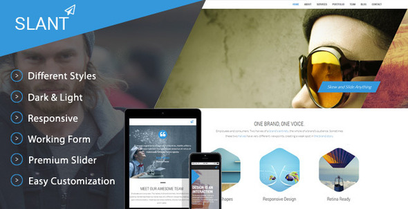 Slant - One Page Responsive Template