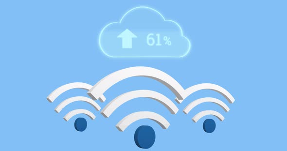 Upload progress and wifi symbol 4k