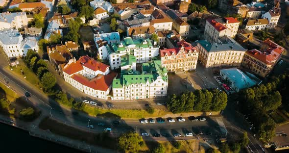 City View From Above to a Vyborg Historic District