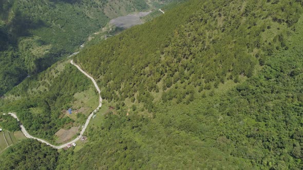 Mountain Road on the Island of Luzon, Philippines