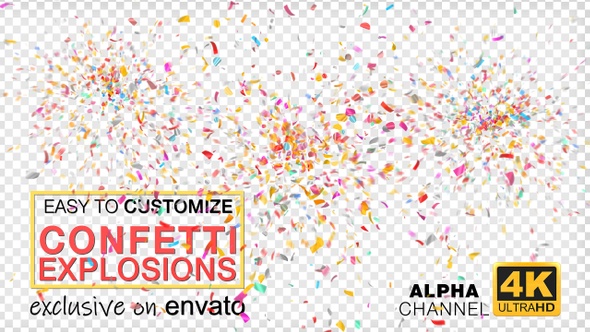 4K Celebration Confetti Burst Pack