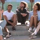 Cool Young Diverse Friends Chilling on Street - VideoHive Item for Sale
