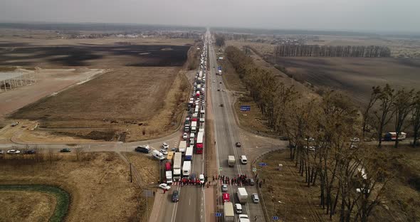 Strike and Protest People on the Road