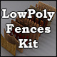 Low Poly 3D Models - Fences Kit for Cinema 4D - 3DOcean Item for Sale