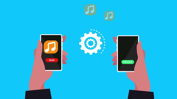 Sending Music From One Mobile Device To Another Mobile Device