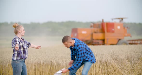 Agriculture Business - Two Farmers Are Arguing at Farm