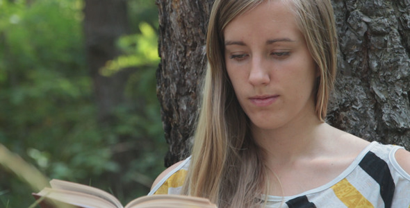 Girl Reading a Book in The Forest 4 alt