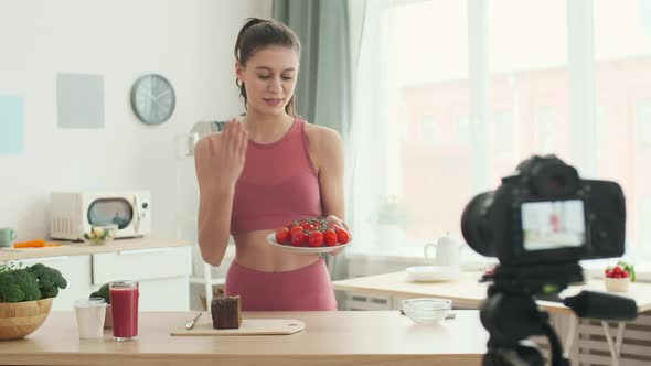 Female Blogger Cooking