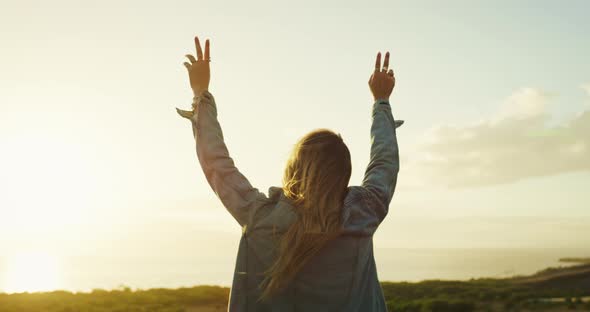 Young Woman at Sunset