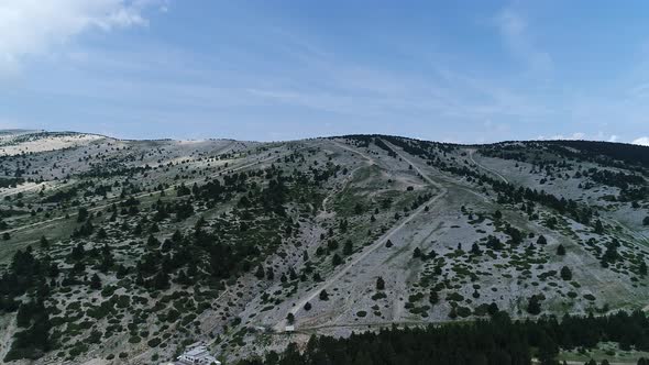 Mont Ventoux in Provence seen from the sky France