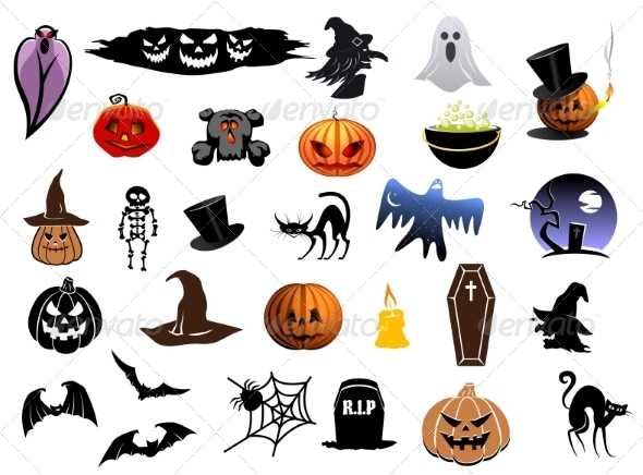 Set of Halloween icons