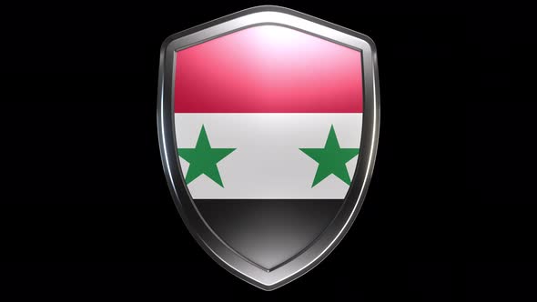 Syria Emblem Transition with Alpha Channel - 4K Resolution