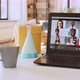 Laptop with People Having Virtual Birthday Party - VideoHive Item for Sale