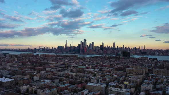 Urban Midtown Manhattan Skyline and Hoboken