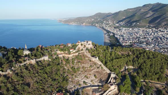 Alanya, Turkey - a Resort Town on the Seashore. Aerial View