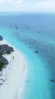 Beach on the Coast of Zanzibar Island Tanzania