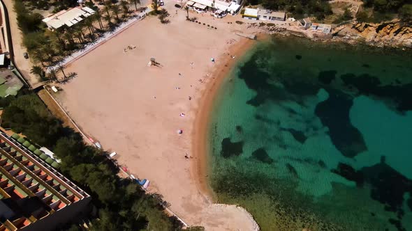 Puerto de San Miguel beach in Ibiza, Spain