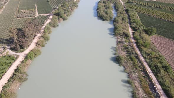 Aerial Goksu River In Turkey