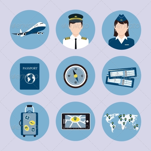 Airline Icons Set