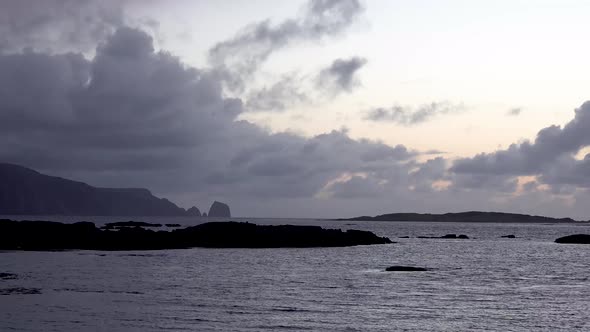 Beautiful Clouds After Sunset in Rossbeg County Donegal  Ireland