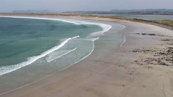 Aerial View of the Famous Magheraroarty Beach - Machaire Rabhartaigh - on the Wild Atlantic Way in