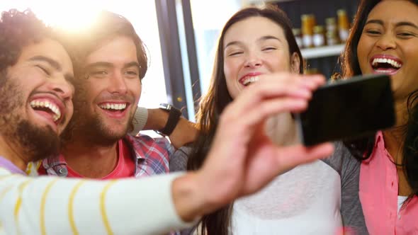 Group of friends taking a selfie