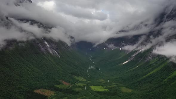 Aerial Footage Beautiful Nature Norway.