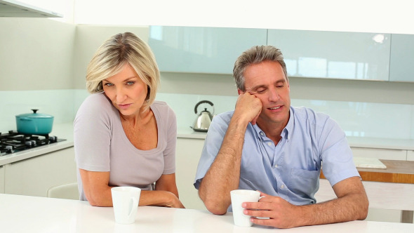 Couple Having An Argument Over Coffee