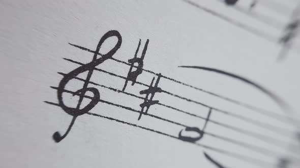 Detail Of Notes On Musical Score1