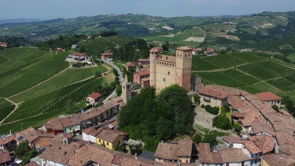 Serralunga D'Alba Medieval Castle in Langhe, Piemonte