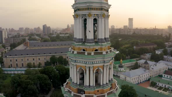 Magical Aerial View of the Kiev Pechersk Lavra Monastery