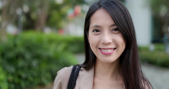 Young woman smile to camera