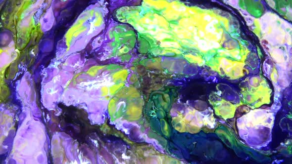 Multicolor Liquid Paint Surface