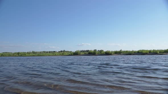 Sky in Morning Over River in Summer