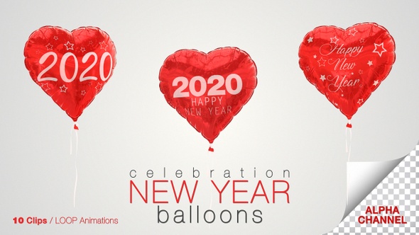 New Year Celebration Balloons