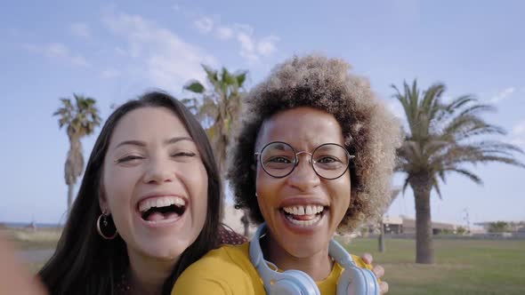 Video Call of a Two Young Woman 