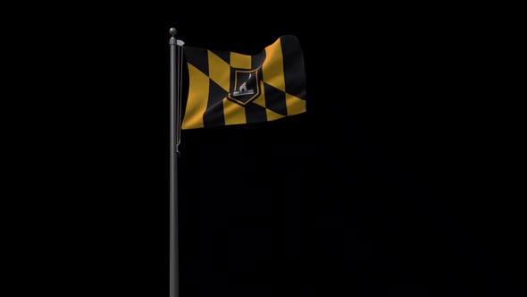 Baltimore City Flag With Alpha 2K