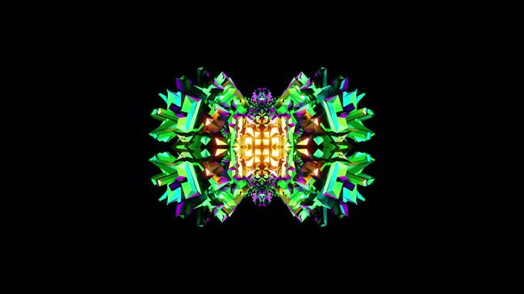 Vj Loop neon Kaleidoscope 4K