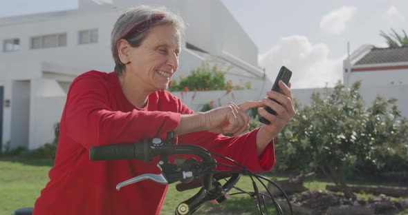 Senior woman enjoying free time outdoors