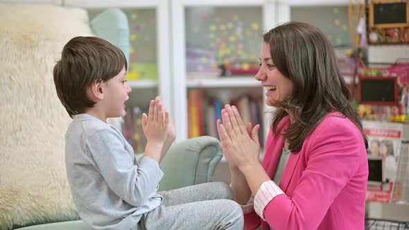 Mother Enjoying her Son During the Quarantine