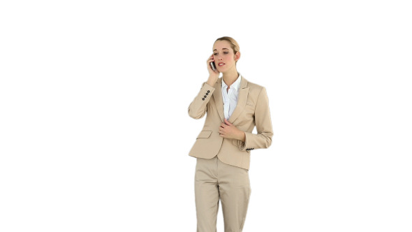 Angry Businesswoman Talking On The Phone 3