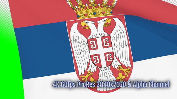 Serbian waving flag transition