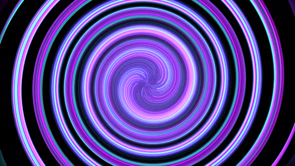 Spiral of neon lights 