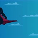 Superhero Flying in Sky Silhouette - VideoHive Item for Sale