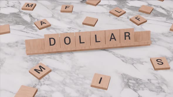 Dollar word on scrabble
