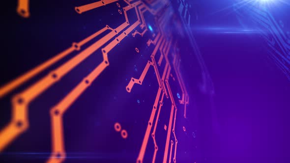 technological background with graphic elements of the interface and computer components alt