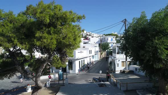 Apollonia village on the island of Sifnos in the Cyclades in Greece seen from