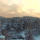 Flying Above Rural Winter Landscape At Sunset - VideoHive Item for Sale